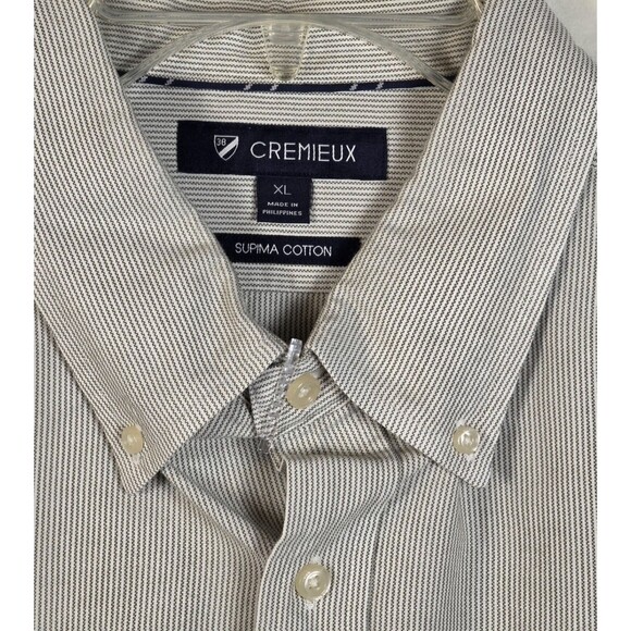 Daniel Cremieux XL Grey Striped Supima Cotton Long Sleeve Shirt - Picture 2 of 8